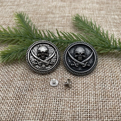 2pcs Skull Decorative Buckle for DIY Leather Purse Coin Bag