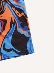 Girls Tie Dye Base Layer Shorts Breathable Comfortable Casual Leggings Pants