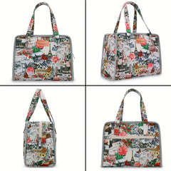 Portable Insulated Picnic Bag Floral Print Keeps Food Fresh