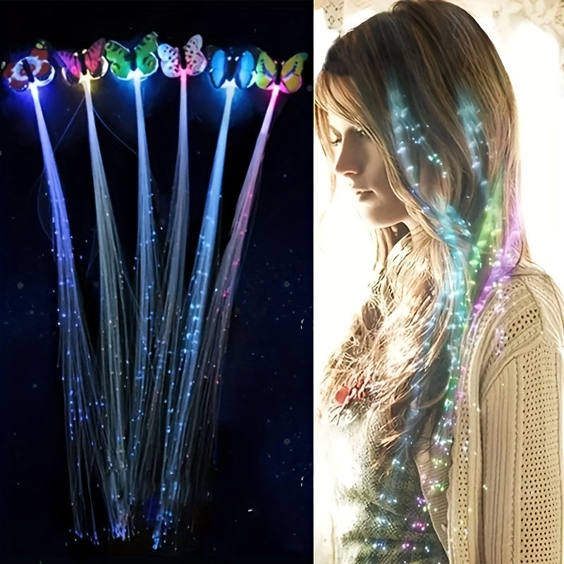 2pcs LED Fairy Hair Extension Clips for Women Girls Party Favors Wig