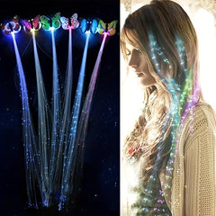 2pcs LED Fairy Hair Extension Clips for Women Girls Party Favors Wig