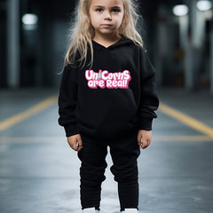 UNICORNS ARE REAL Hooded Pullover Pants Set For Sports Gift