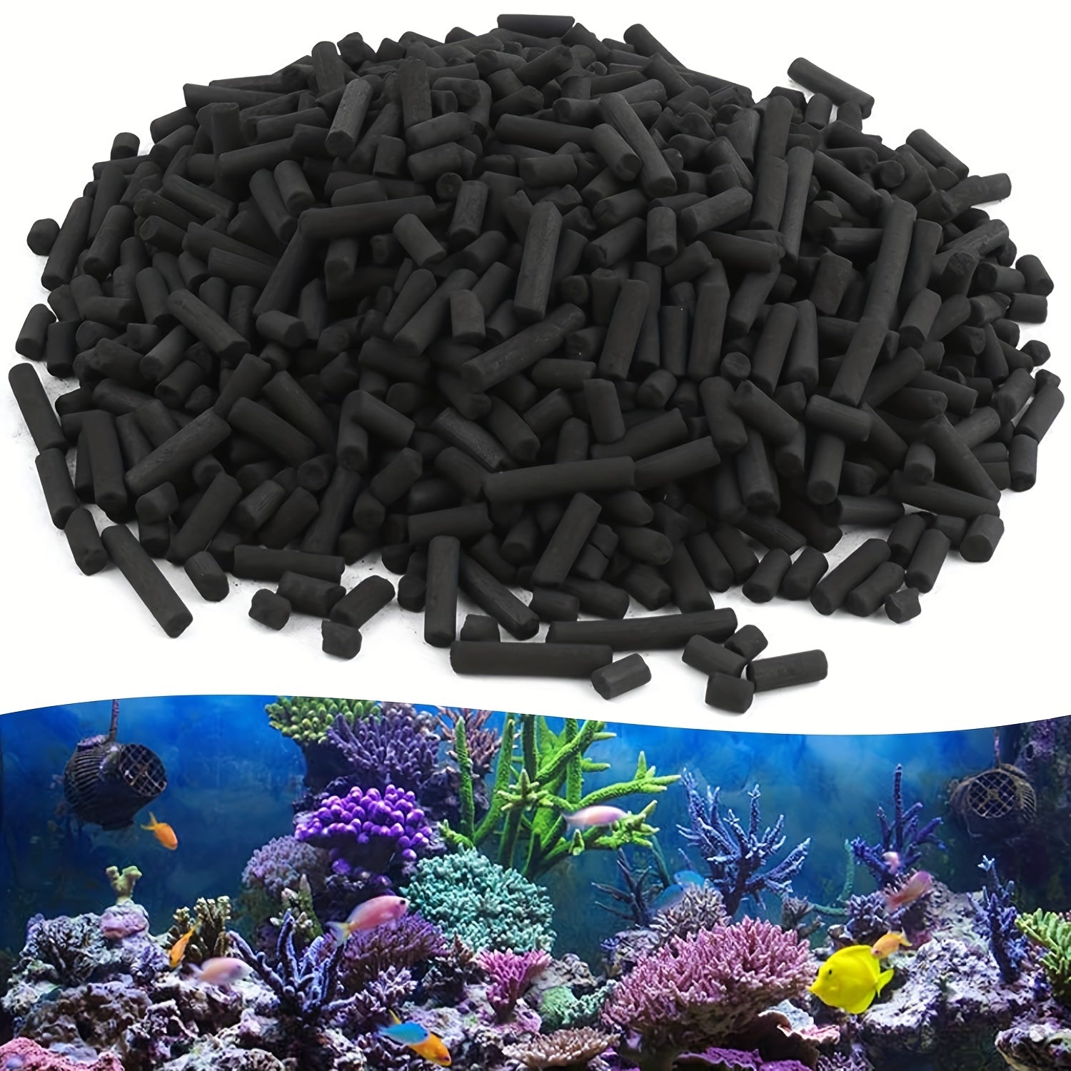 300g 500g Aquarium Fish Tank Water Filter Media Activated Carbon