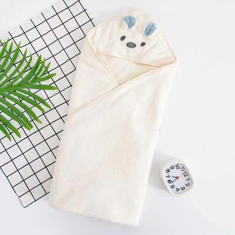 Baby Koala Pattern Coral Fleece Bath Towel