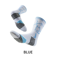 Breathable Antiskid Mid Calf Sport Socks for Outdoor Running Training