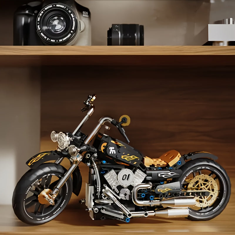 Motorcycle Building Block Set - Two Sets of Classic Simulation Models
