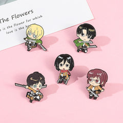 Anime Character Pin Set for Boys - Decorative Metal Badges