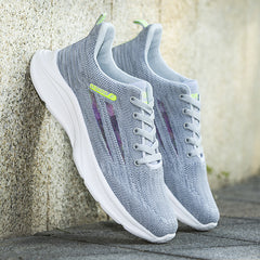 Men's Striped Mesh Breathable Running Shoes