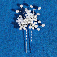 Faux Pearl Flower Hairpin Bridal Wedding Hair Accessories