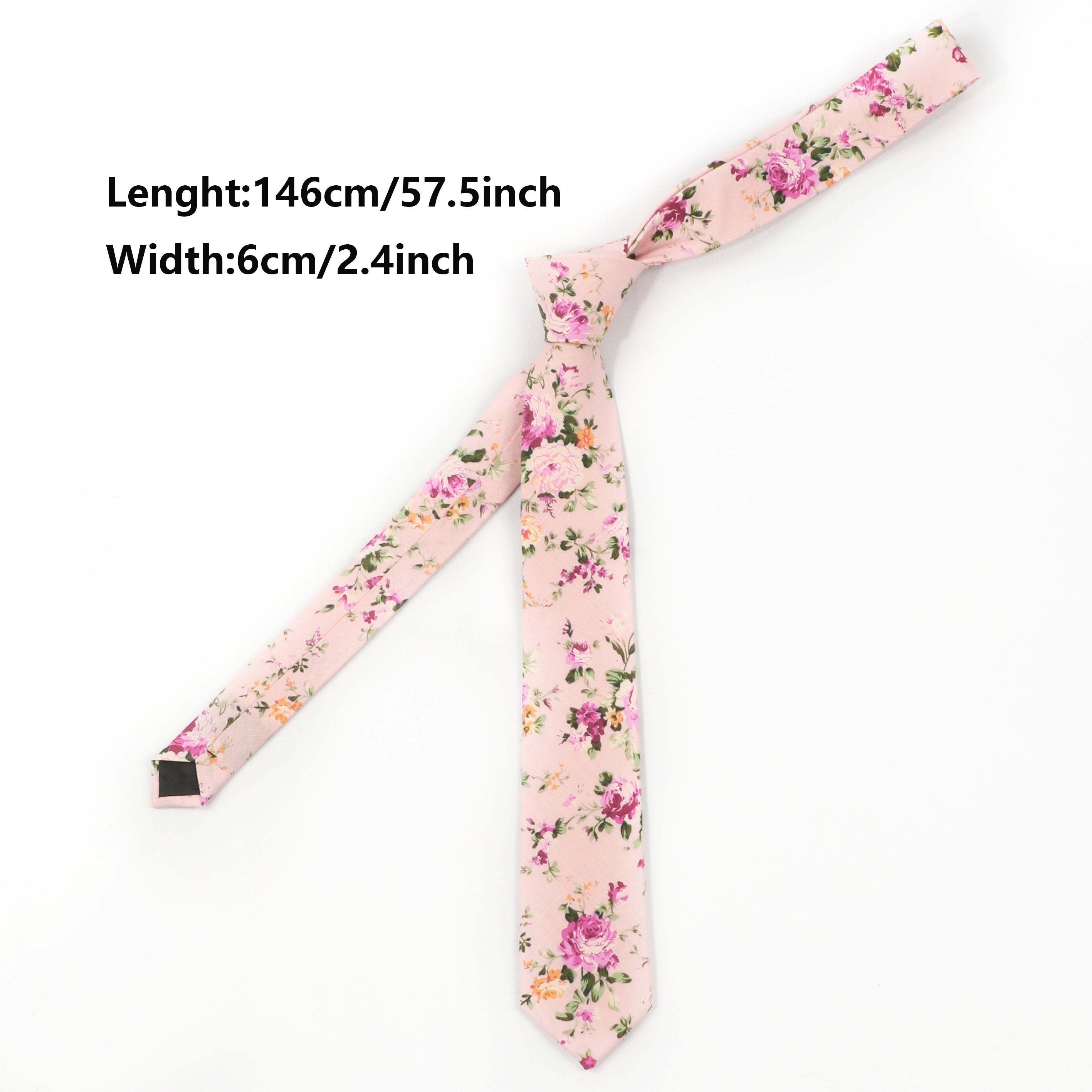Men's Floral Print Tie Necktie for Wedding Groom Party