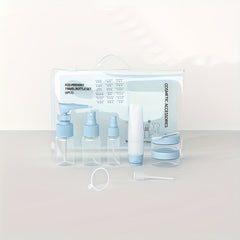 9pcs Travel Storage Set Portable Sub Bottle Cosmetics Shampoo Emulsion