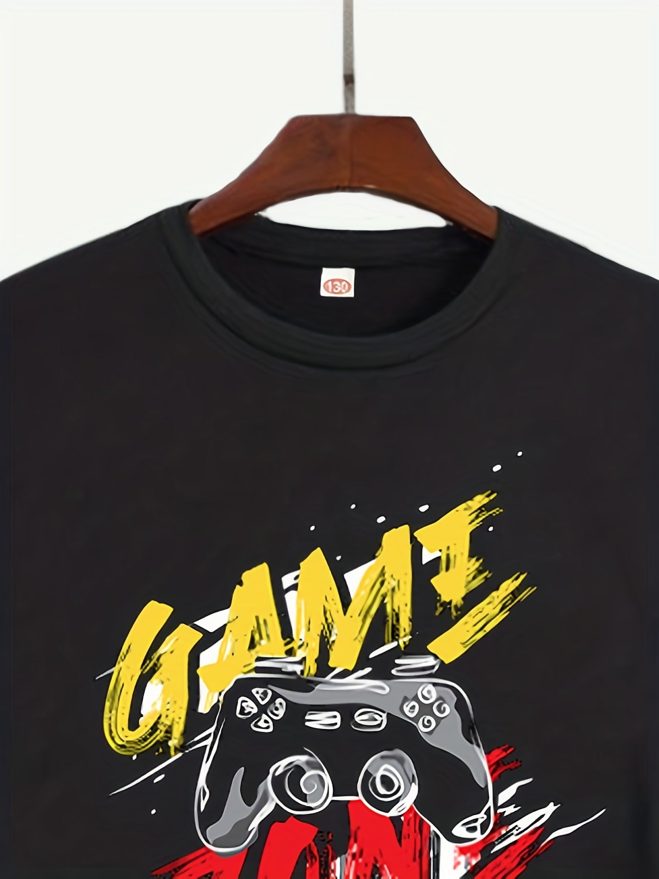 Boys GAME ON Letter Print Pullover Sweatshirt