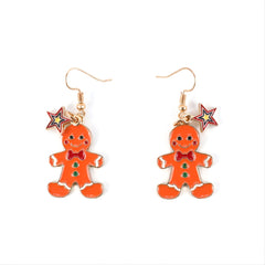 Christmas Series Alloy Pendant Earrings Kids