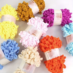 Finger Loops Yarn Soft DIY Knitting Crocheting Blanket Supplies