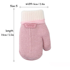 Kids Winter Warm Gloves - Solid Thickened Gloves