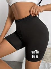 Casual Elastic Waist Workout Shorts for Women