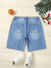 Boys Ripped Denim Shorts - Summer Outdoor Comfort