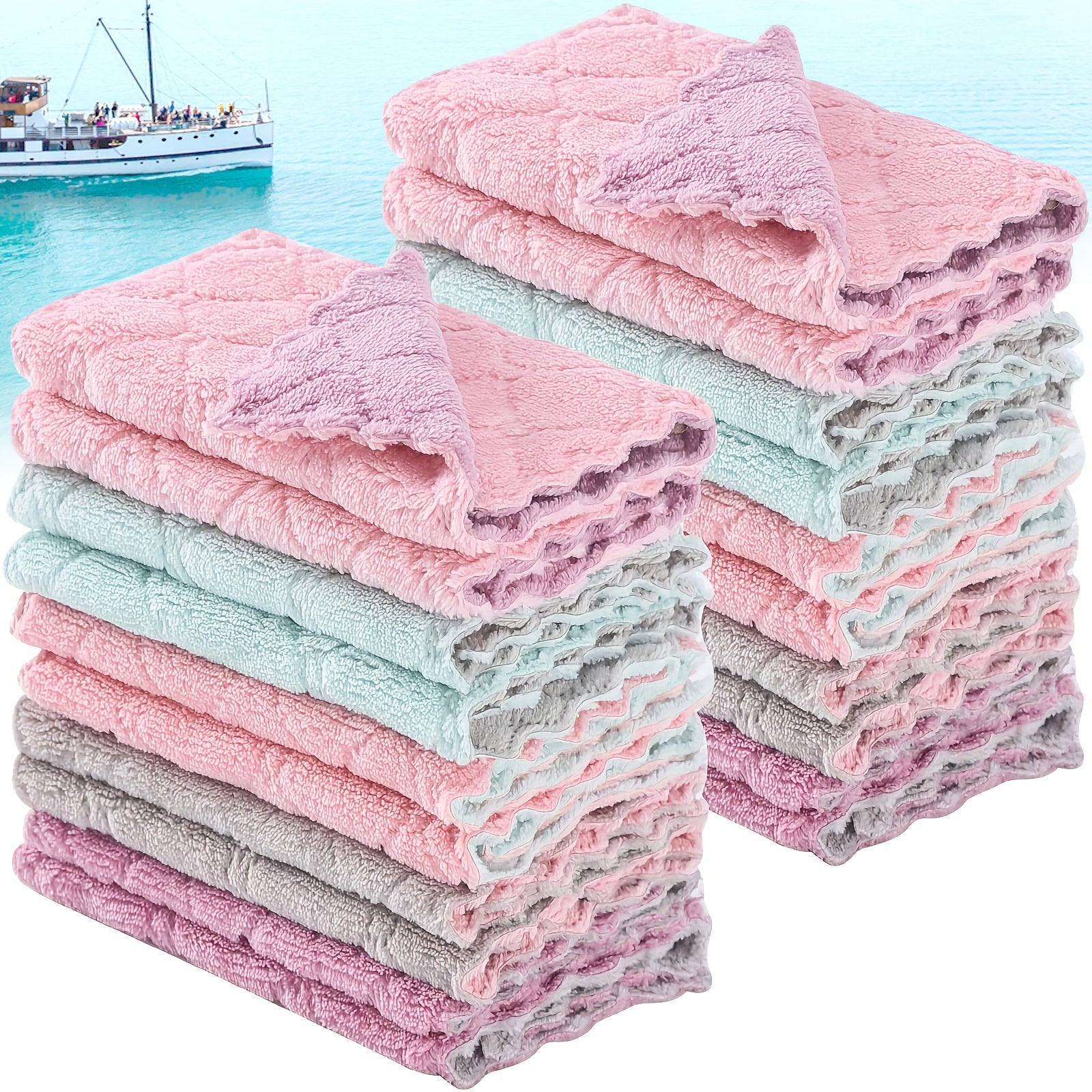 10pcs Small Dishwashing Towels Kitchen Dishcloths Rag 23 13