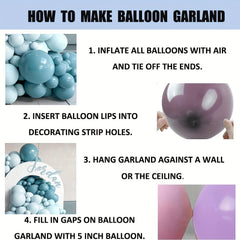 136pcs Ice & Silvery Balloons for Party Decoration