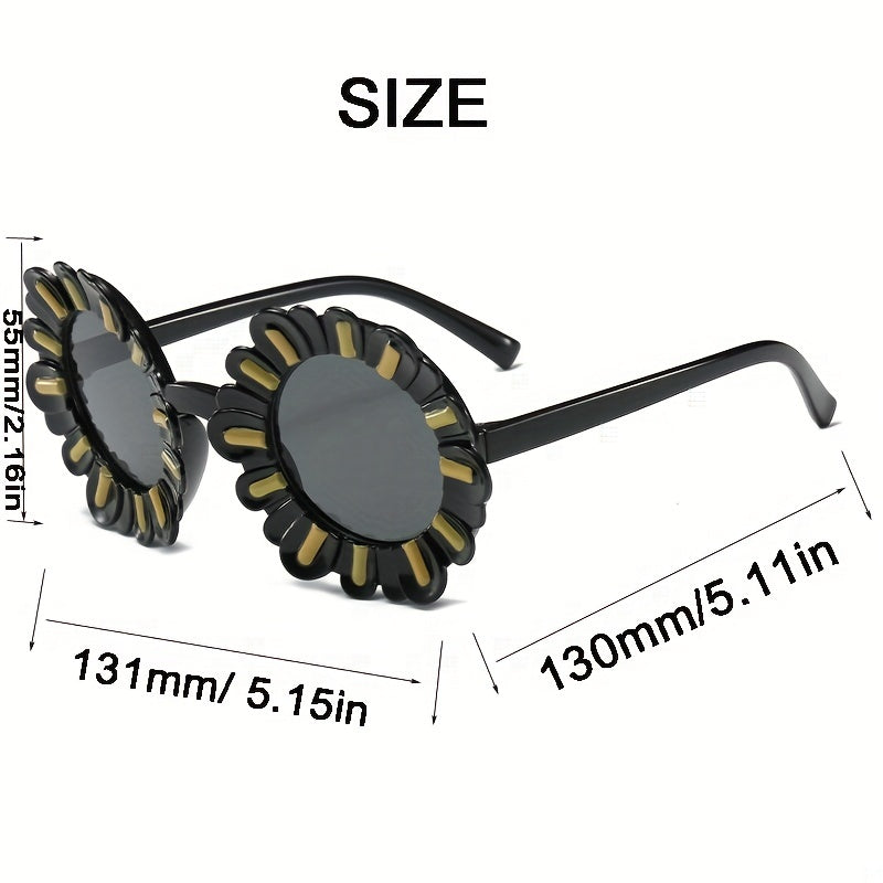 Colorful Small Flower Kids Sunglasses Outdoor Travel Glasses
