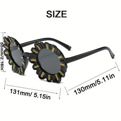 Colorful Small Flower Kids Sunglasses Outdoor Travel Glasses