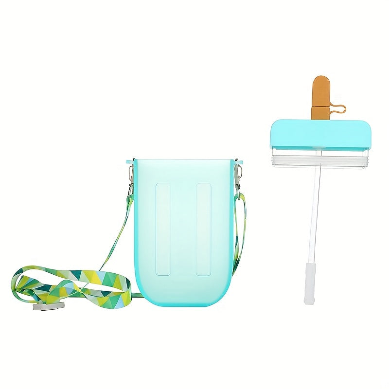 Kids' Ice Cream Water Bottle w/ Strap - Leak Proof
