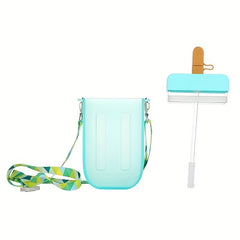 Kids' Ice Cream Water Bottle w/ Strap - Leak Proof