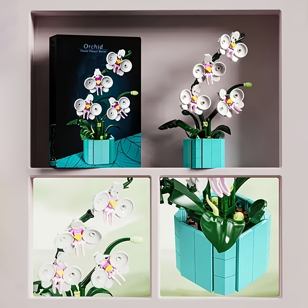 Flower Building Block Set with Vase - Ideal Home Decoration Gift
