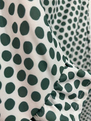 Polka Dot Matching Two piece Set Casual Ruffle Trim Blouse & Loose Pants