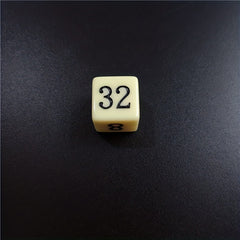 10pcs 16mm Yellow Right Angle Acrylic Number Dice Set