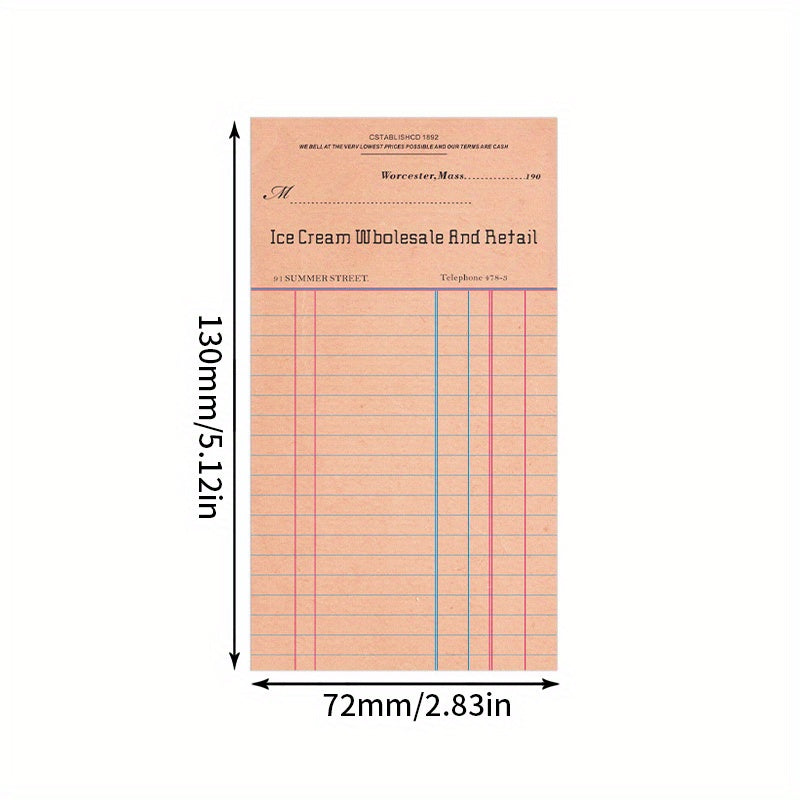 50pcs Narrative Chapter Light Retro DIY Pocket Note Paper