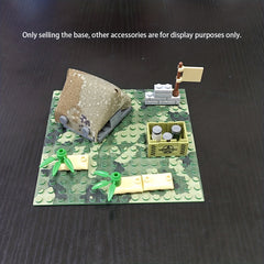 Military Camouflage Base Plate Building Block Toy for Kids