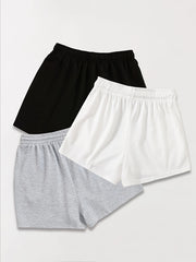 Casual Drawstring Waist Yoga Shorts for Women