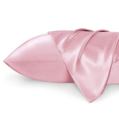 2pcs Pink Satin Pillowcase for Hair and Skin Queen 20 X 30 Inches