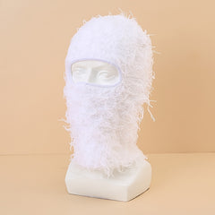 Y2K Camo Balaclava Ski Mask Hip Hop Tassel Neck Warmer Face Mask