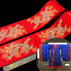 Cloud Bottom Lace Dragon Pattern Jacquard Fabric Ethnic Style Accessories