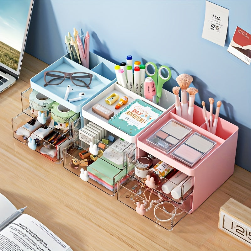 Minimal Storage Box Drawer Style Pen Holder Desktop Organizer