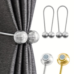 2pcs Magnetic Curtain Tiebacks Metal Ball Shape Holdbacks