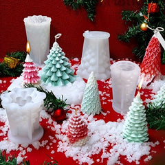 3D Christmas Tree Candle Mold Silicone Resin Xmas Candle Mold