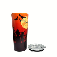 Halloween Tumbler With Lid 650ml 22oz Stainless Steel Thermal Water Cup