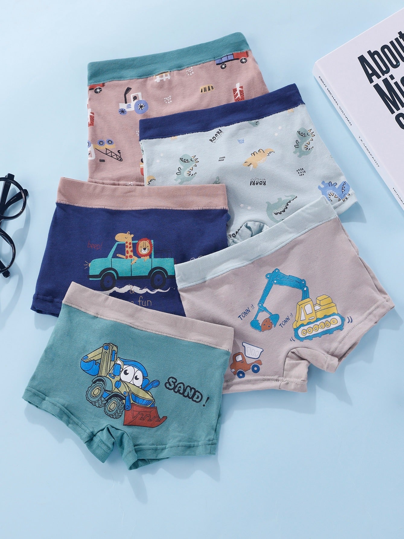5pcs Boys Boxer Briefs Pack
