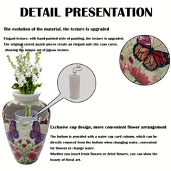 3D Puzzle Vase 120pcs Blocks Butterfly Flower Home/Office Decor Gift