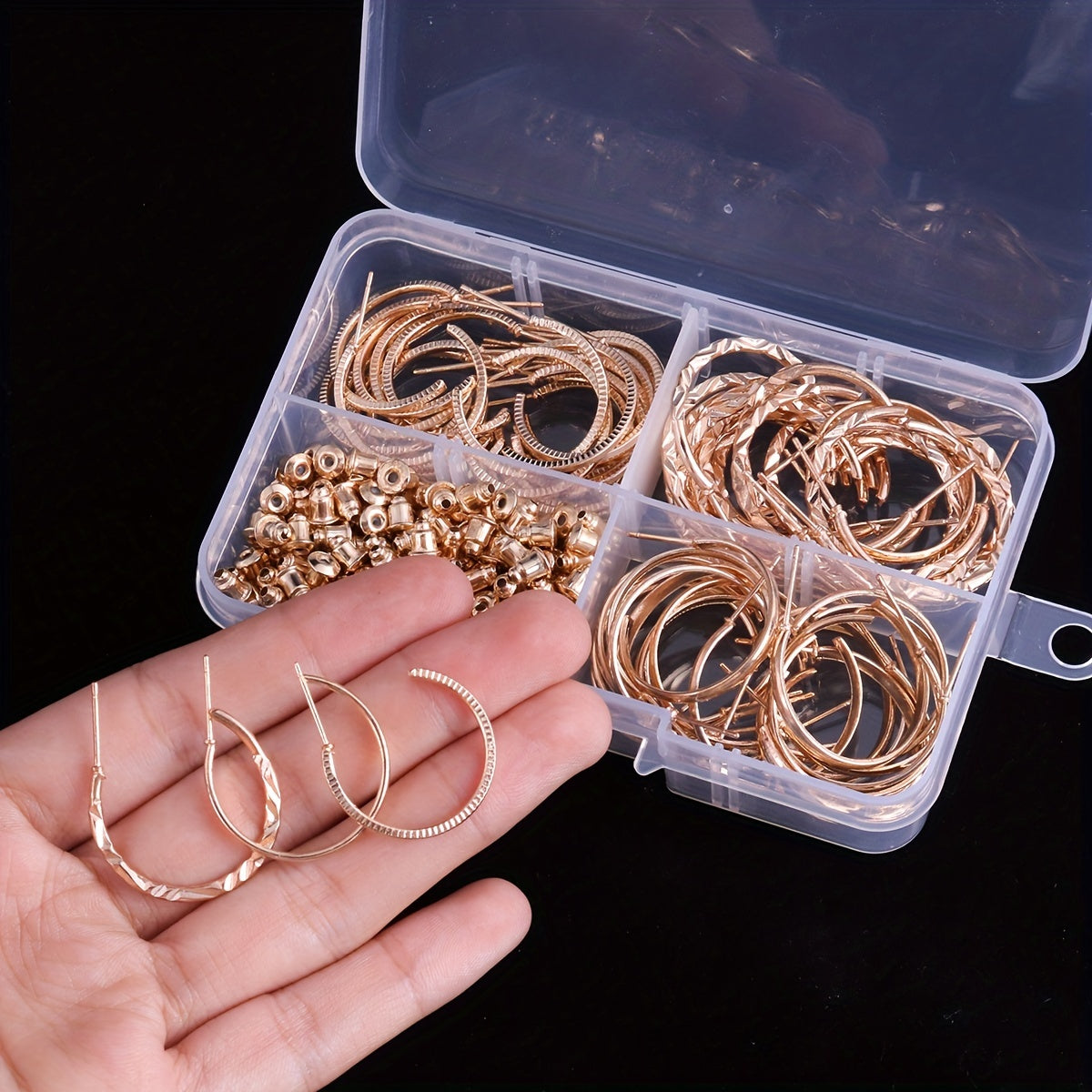 36 Pairs C-shaped Stud Earrings Set for Daily Wear