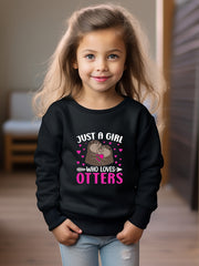 Girls Mole Pattern Crew Neck Sweatshirt Spring Fall Christmas