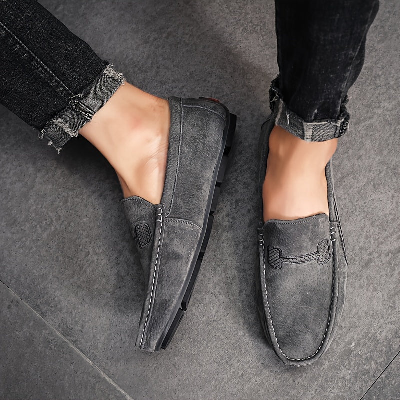 Men's Customizable Loafer Shoes Rubber Sole Anti Slip Slip On