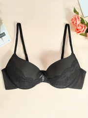 Lace Soft Underwire Push Up Molded Cup Bra