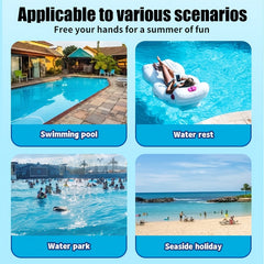 Inflatable Pool Float Hammock for Adults PVC Water Float Bed Lounge Chair 3 Row