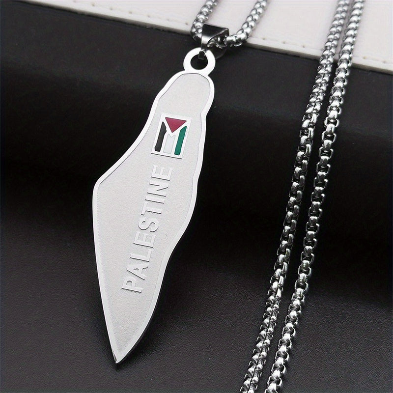 Map Flag Necklace Ethnic Hip Hop Jewelry Men Women Couples
