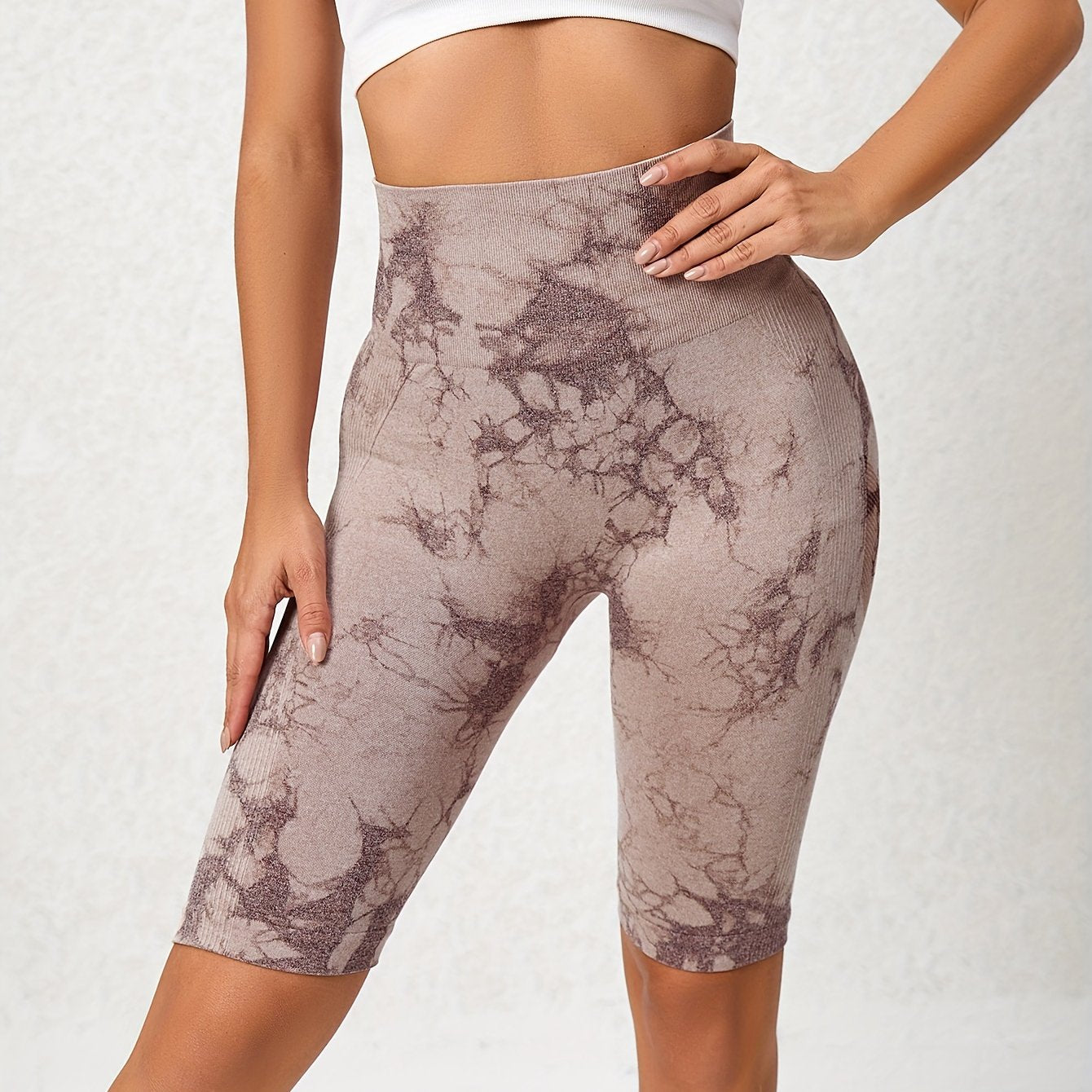 Tie Dye High Waist Sports Shorts for Women
