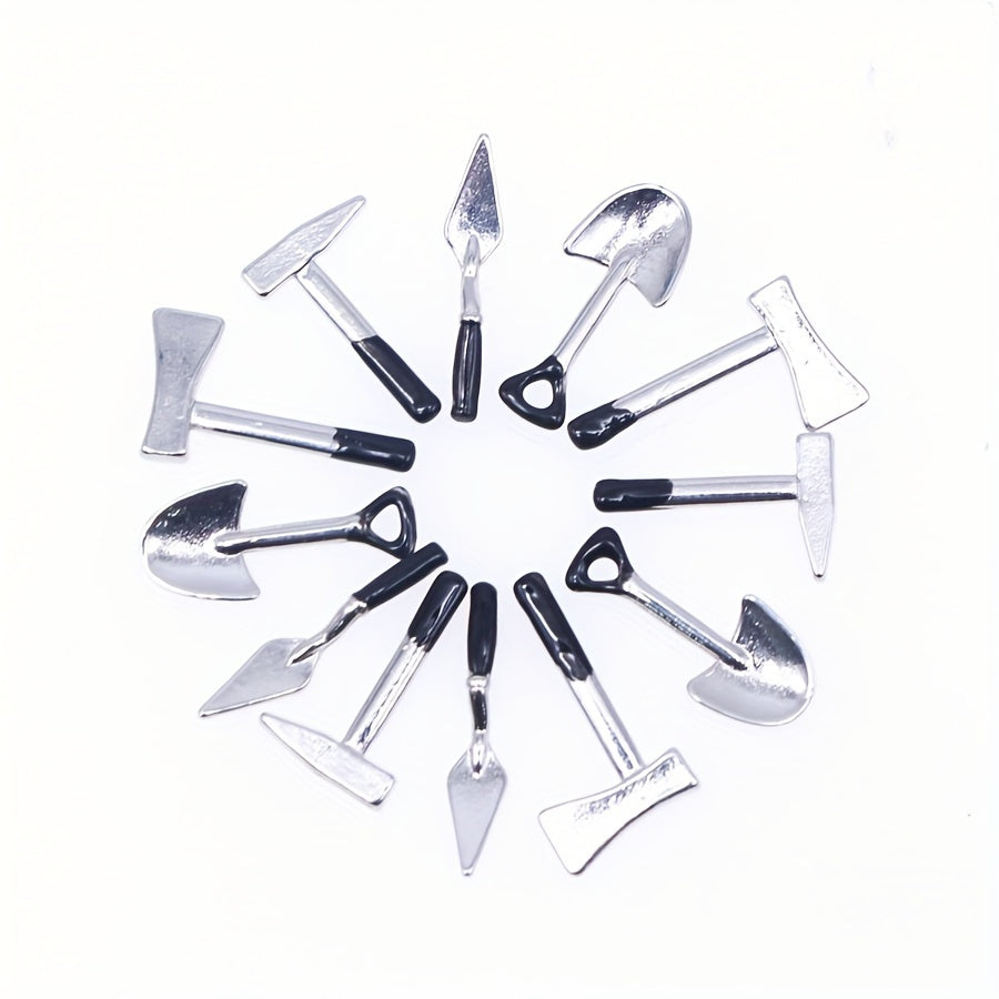 Toy House Decoration Dollhouse Mini Garden Repair Alloy Tool Model Ornament